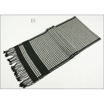 Männer Frauen Unisex Reversible Kaschmir Feel Winter Warm Karo Diamant Druck Dicke Gestrickte Woven Schal (SP817)